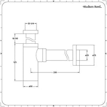 Hudson Reed Sifone a Bottiglia Minimalista con Tubo d'Estensione per Lavabo Sospeso o Vasca da Bagno