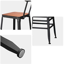 WHOJA Sgabelli da Bar Sedia da Pranzo con Schienale Sedile in Legno massello Mobili da Bar Cornice Metallica Sgabello Alto, Peso del Cuscinetto 200 kg Alto 45/65/75 cm Sgabelli da Bar Sedie Set
