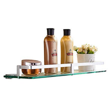 HGXC Mensola per Bagno Mensola in Vetro Alluminio Mensola per Bagno Specchio monostrato Cornice Frontale Portaoggetti per Cosmetici a Parete
