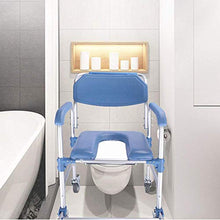 HUOQILIN Sedia da Bagno Doccia con Schienale Elder Disabili Sgabello per Disabili Disabilità Blu