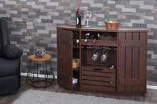 Mendler Portabottiglie Mobile per Vini HWC-F67 40x120x89cm Legno MDF Scuro Noce