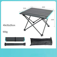 GUIPING Piccolo Pieghevole Tavolo da Pranzo all'aperto Pie Tavolo Pieghevole Mini Portatile all'aperto Alpinismo da Campeggio Barbecue (Colore : Nero)
