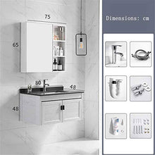 Mobile Lavabo La Semplice tavola di Roccia del Bagno del Bagno del Bagno ha Combinato Il lavabo del lavabo del Bagno del Bagno del Bagno Facile da Pulire (Color : Gray, Size : 48x80x48cm)