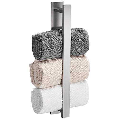 Bagno Portasciugamani Bagno Asciugamani in acciaio inox RACCHETTO RACCOLLO FACCOLO PACECLOTH Supporto autoadesivo Casa Forniture da cucina Forniture asciugamani Porta Asciugamani ( Color : Chrome )