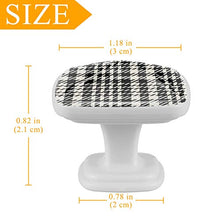 Plaid bianco nero 4 PCS Pomelli per Porta, Pomolo per Mobile, Pomelli per Mobili con Viti, Maniglia per Armadietto, Pomelli per Porta, Pomelli per Cassetti per Porta, Armadio, Cassetto e Credenza