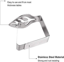 Wacemak1r - Supporto per tovaglia, in acciaio inox, per feste, ristorante, picnic, buffet, foglie, 4 pezzi