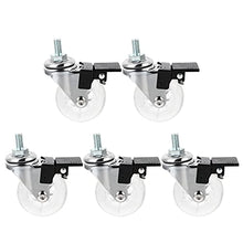 LIOOBO 5Pcs 2 Pollici Caster Ruote dell' unità di Elaborazione Heavy Duty Caster Ruote con Freno di Ricambio
