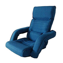 YYJIAJU Pieghevole Divano Pigro Divano Sedia a Sdraio Divano Letto con braccioli e Un Cuscino Lettino Lettino Chaise Longue (Blu) (Color : Blue)