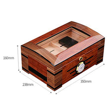 Minmin Cigar Box Legno di Cedro Vetro Trasparente Finestra sigaro umidificatore Sigaro di fumo del Governo con l'igrometro, 240x220x240mm accessori del sigaro (Size : 240x220x240mm)