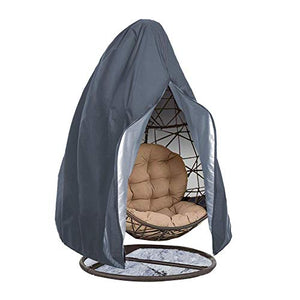 foyar copertura per poltrona sospesa, Oxford, impermeabile, resistente alle intemperie, copertura per sedia a dondolo, con chiusura lampo, impermeabile e resistente alle intemperie grigio.