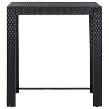 vidaXL Set Bar da Giardino 5 pz con Cuscini Polyrattan Nero