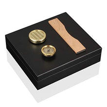 Humidars Cigar Humidor - Cigar Humidor Box pieghevole Caso Cigar Accessori legno di cedro con umidificatore igrometro for mantenerlo fresco .Scatola di immagazzinaggio di cigari di grande capacità