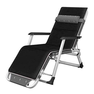 Hfyg Lettino Prendisole Sedie a Sdraio Nere Sedia Pieghevole reclinabile Lettino Prendisole Zero Gravity Garden Beach Lettino Portatile Rilassante Chaise Longue