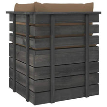 FAMIROSA Set Divani da Giardino su Pallet 5 pz con Cuscini Massello Pino-1823