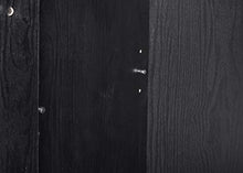 Portabottiglie Mobile per Vini HWC-F67 40x120x89cm Legno MDF Rovere Nero