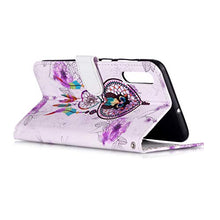 Herbests Cover Case Compatibile con Samsung Galaxy A50S Flip Case Custodia Protettiva Portafoglio Pelle Cover a Libro Book-Style Colorate Custodia con Supporto di Stand,Dreamcatcher