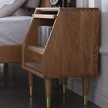 Comodino in Legno massello Nordico Moderno e Minimalista in Legno di Quercia Bianca Armadio ad Angolo FANJIANI