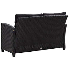 vidaXL Set Divani da Giardino 6 pz con Cuscini Salotto da Esterno Salottino per Patio Arredo da Esterni Arredamento Giardino in Polyrattan Nero