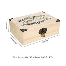 Scatola portaoggetti in Legno, Scatola portaoggetti in Legno con Coperchio, squisita fattura per Monete d'Argento per Cosmetici