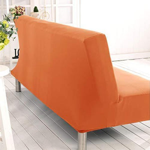 SK Studio Copridivano Clic Clac 3 Posti,Copertura Elasticizzata per Divano Senza Braccioli e Divano Letto Sofa: 205x100 cm Arancione - Arredi Casa