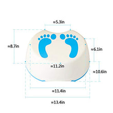LZL Sgabello WC Multi-Function Squatty Vatty Bambini da poggiapiedi per Bambini Sgabello Antiscivolo Posizione igienica adeguata per la Salute Vasino Tozzo (Color : Blue+White, Dimensione : Medio)