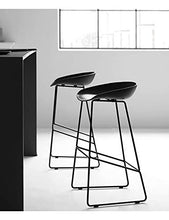 MYAOU Sgabelli da Bar in Metallo Sedile in plastica Sedie da Cucina con Gambe in Ferro battuto Sgabelli da Bar per Colazione Sgabello Alto con poggiapiedi 65 cm / 75 cm