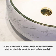 HEIFEN Lavabo, lavabo, Arte Astratta scrivania Rettangolare lavabo Bacino Arrotondato Bagno casa Piazza Arte Classica, Stile Minimalista 50 * 40 * 15 cm Rectangular - Pattern