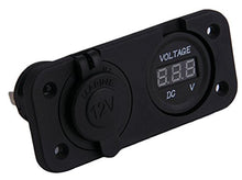 SaySure - 12V LED Waterproof Socket Power Outlet Volt Meter Panel