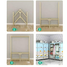 JJZXT No-Installazione Pieghevole Armadio Modern Family Camera di Arte del Panno Cabinet Tutto Acciaio Telaio Camera Semplice Dormitorio Panno Ward