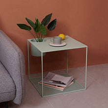 Comodino LHY- Comodino in metallo a forma di comodino, semplice e resistente e pratico 45 x 45 x 45 cm.