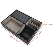 Scatola portaoggetti, 5 scomparti in pelle PU multifunzionale in velluto, sicuro non tossico, leggero e compatto, per soggiorno, camera da letto, studio, hotel, ufficio