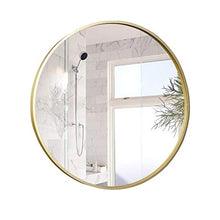 LULUTING Specchio Trucco Bagno Specchio Telaio in Alluminio Specchio da Toilette Wall Hanging Specchio Specchio Rotondo Specchio Decorativo 50 × 50 Centimetri