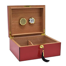 Scatola di immagazzinaggio Cigar Humidor - cedro spagnolo Legno Havana Cigar Box finitura lucida cerniere dorati Humidor Grande capacità Cigar Box di stoccaggio con l'igrometro mantenerlo fresco perfe