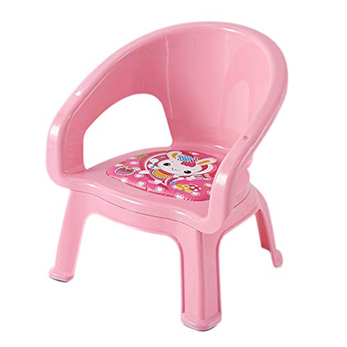Mobili per la casa e Giardino Sgabello per Schienale per Bambini | Seggiolone di plastica | Sgabello per Bagno | Sedia da Bagno, Max. 50 kg Resistente Ottomani da Cucina (Colore : Pink)