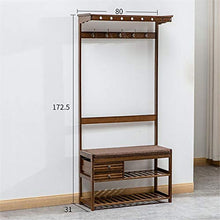3 in 1 Bamboo Hall Tree Ingresso cappotto appendiabiti, 3 Tier Shoe Rack Panchina, Cappello Bag Sciarpa Rack, portaombrelli Magazzinaggio All In One effetto legno Accent Furniture per il corridoio