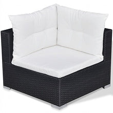 Tidyard Set Divani da Giardino 10 pz con Cuscini in Polyrattan Nero, Set Divani da Giardino, Set Divani da Giardino da Esterno 70 x 70 x 52,5 cm