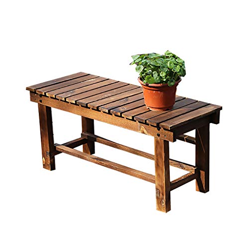 CR Stool Panca da Esterno, Panca in Legno massello, Panca in Legno carbonizzato, Panca per Scarpe, panchina per Parco, Panca Lunga (Dimensioni : 120 * 35 * 40cm)