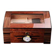 ZYING Vetro Igrometro e umidificatore Rettangolare - Desktop Cigar Humidor Superiore di Vetro Cigar Box di stoccaggio
