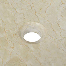 Festnight Lavandino da Bagno in Marmo,Lavabo da Bagno in Marmo Nero/Crema,Lavandino Appoggio,Lavabo Appoggio,Lavandino Rettangoalre,Lavabo Rettangoalre,Lavandino Design,Lavabo Design 50x35x12 cm