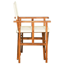 vidaXL Legno Massello di Acacia Sedia da Regista Pieghevole Seggiola Cucina