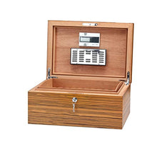 ZLMMY Grande capacità Humidor Cigar Box Legno di Cedro portasigari Giallo Accessori Cigar Humidor con umidificatore igrometro