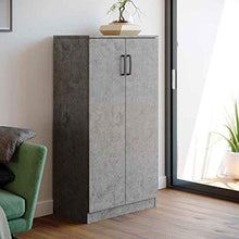Argonauta Italia Armadio scarpiera Multiuso Grigio Cemento Legno nobilitato 2 Ante h130x71x38