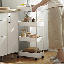 &ripiano di stoccaggio Scaffale mobile della cucina dello scaffale del bagno multifunzionale del carrello della scaffalatura di stoccaggio a 4 strati multifunzionale della famiglia con la ruota Scaffa