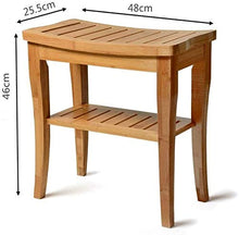 Sgabello da doccia Bagno sgabello bagno portatile sgabello da bagno Sgabello addensare impermeabile di bambù Cambio di scarpe da banco Stile Europeo 2-tier leggero Magazzinaggio doccia Sitting Room Sg
