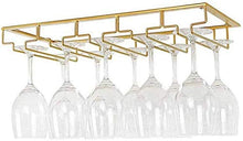 Y DWAYNE Portabottiglie portabottiglie a Parete Piccolo Appeso a Parete rovesciata, Porta Bicchiere da Vino da Cucina, Disponibile in Varie Dimensioni, Fila Oro-5
