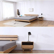 BJLWTQ Legno Solido Giapponese Doppio Colore Comodino White Oak Mobili Camera da Letto Governo di immagazzinaggio Verdi Due Cassetti