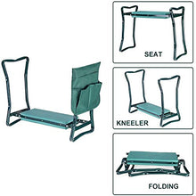Panca da giardino resistente e pieghevole, panca da giardino, portatile, per giardinaggio, 149,7 kg, grande capacità di carico verde