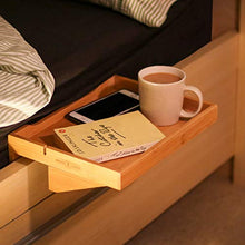 Bamboo Clip - Sul comodino | Tavolino ergonomico salvaspazio | Morsetto per telaio unico in legno | M&W