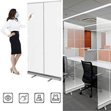 LHDQ 80 * 200cm Divisore Pop Up in Plastica, Schermo di Protezione da Starnuti, Schermi Protettivi Trasparenti, Stand Alone, per Scrivanie, Nail Salons, Ristoranti e Bar