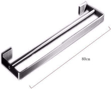 JKCKHA Northern Europe. cremagliera Mensole for Bagno Scaffale Rack Appendiabiti 304 Bar in Acciaio Inox Bar Unico Bagno Asta cremagliera bipolare Ciondolo Bagno Ispessimento 80 Centimetri